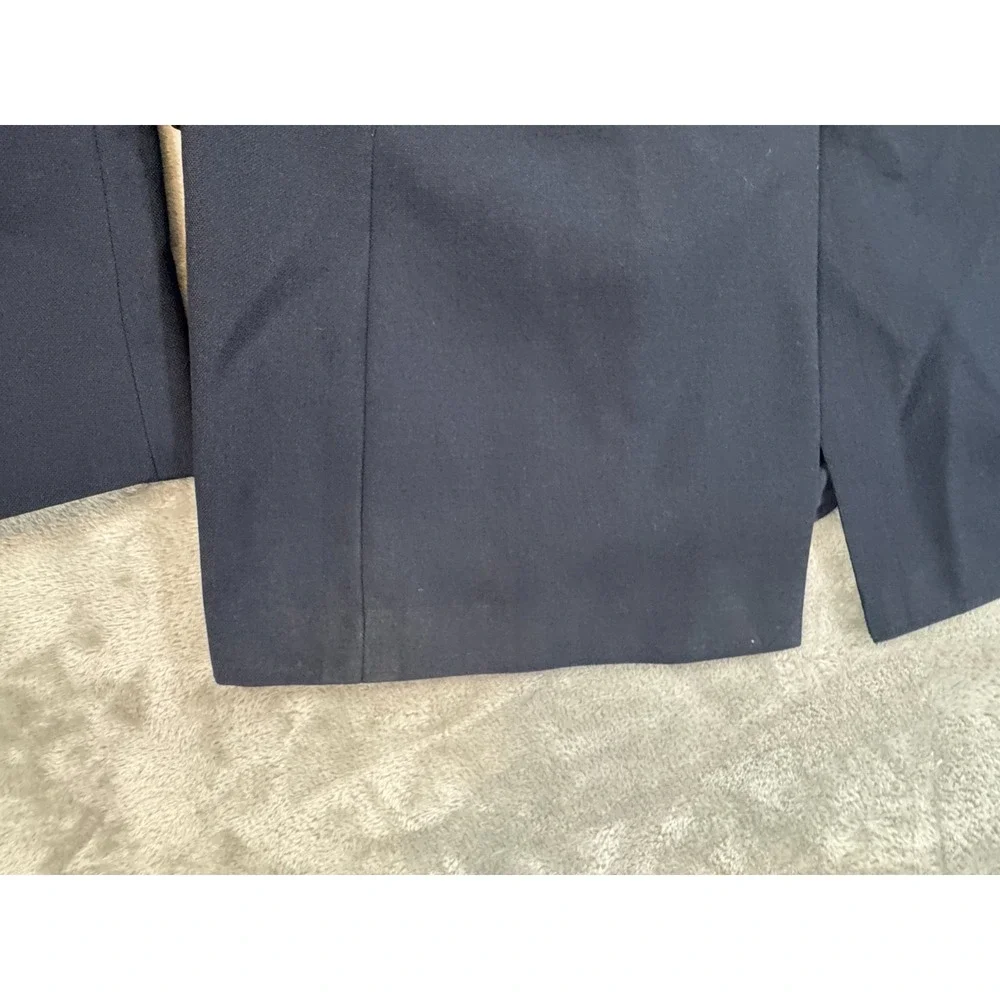 Stafford Blazer Mens 50L Navy Blue 2 Gold Button Sports Coat Worsted Wool USA‎